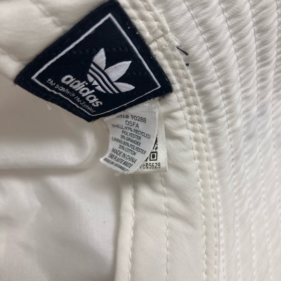 Adidas White Boonie Bucket Sun Hat W Pocket Adjustable Chin Strap Unisex OSFA - Picture 10 of 11